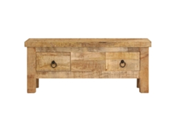 Mesa de Centro 90x45x35 Cm Madeira Mangueira Maciça HARLANV1