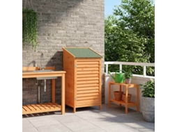 Vidaxl Galpão De Jardim Com Telhado Castanho 59 X 56 X 113,5 Cm