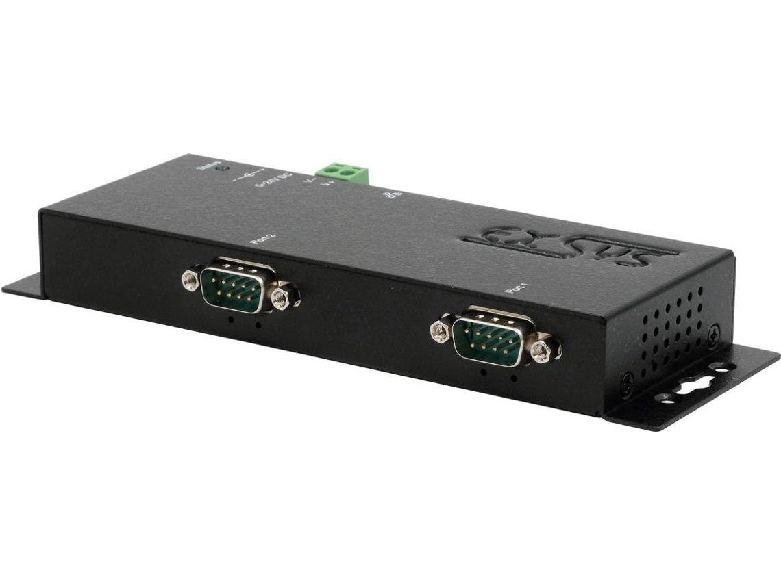 GmbH Ethernet para 2 x RS 232/422/485, incl. fonte de alimentação 12v/3a, PoE Exsys (ex 6122 2poe)