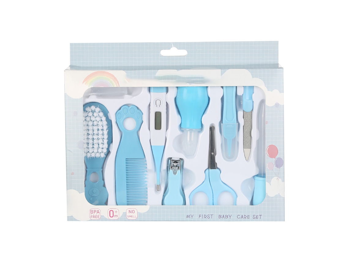 Mali conjunto de Cuidados Infantil 10 Peças Kit de Unhas Saúde Beleza Recém nascido Azul