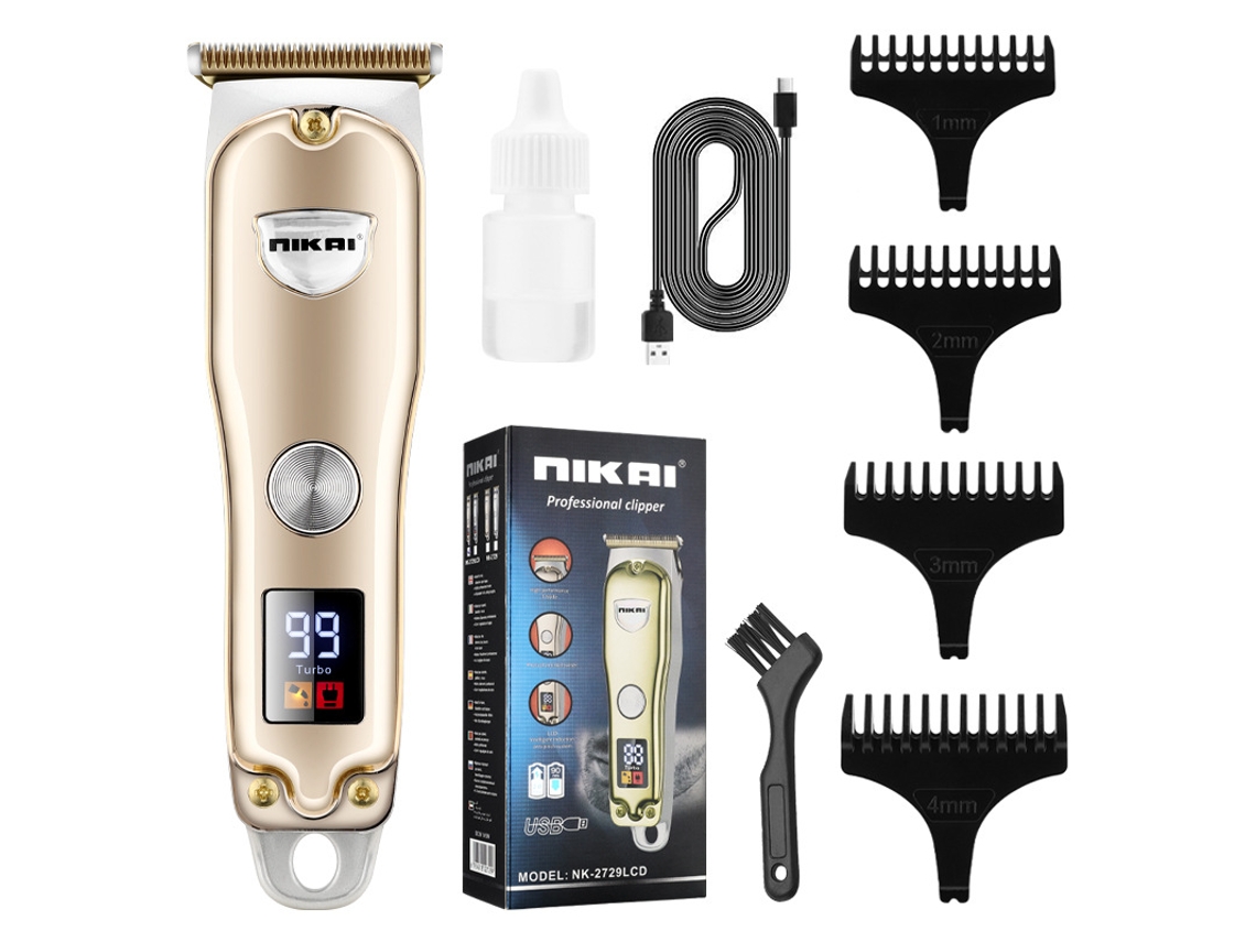 Máquina Cortar Cabelo Recarregavel6 NANA Sh-2729 Ouro