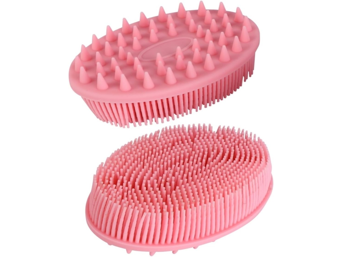 Lurelia Pack De 2 Escovas De Banho Para Bebé, Silicone Macio, Dupla Face E Massagem Suave, Uso Diário Leve