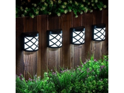 2026 lâmpadas Solares para Cerca, Exteriores Impermeáveis Led, Decorativas, 4 Peças