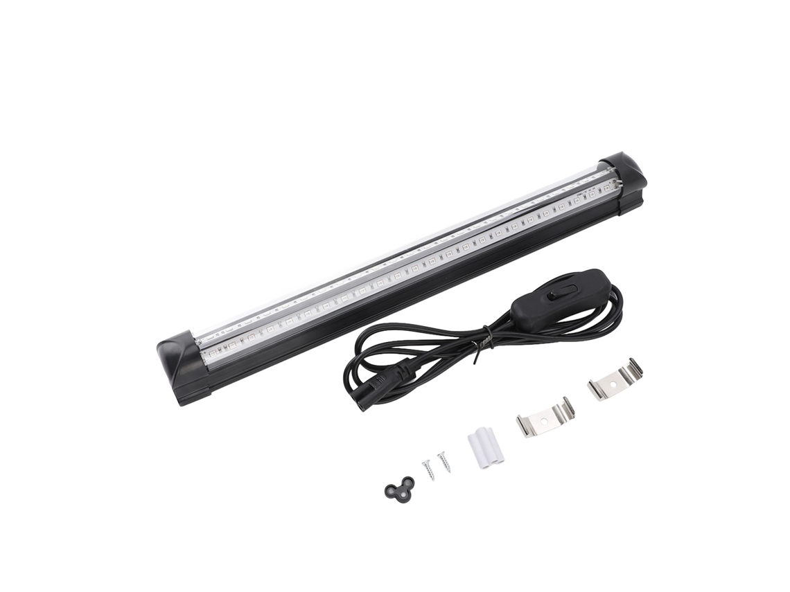 Barra de luz LED preta 2026 de 12,6 polegadas com UV e USB para festas de Halloween, Natal e decoração que brilha no escuro.