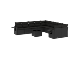 Garden Sofa Set, Garden Sofa Sets Vidaxl Preto Rattan / Vime (n/a)