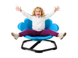 Cadeira Giratória Infantil Sensorial Cilíndrica Azul 620 X 620 X 470 Mm Vevor