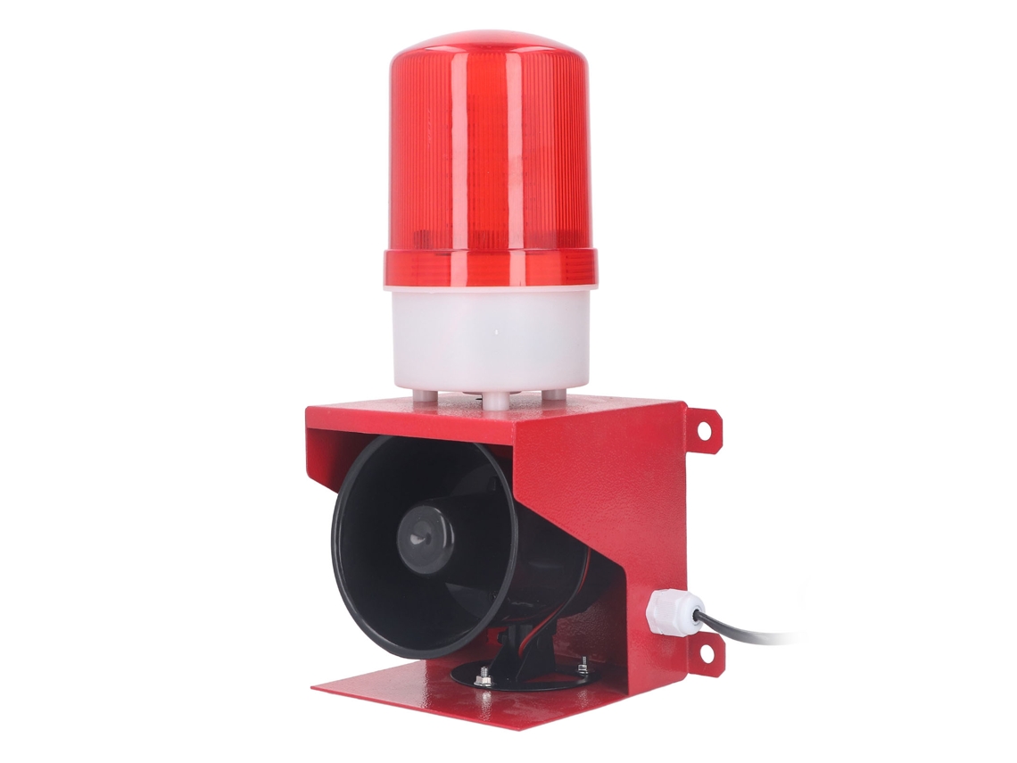 Fbhjin-sirena Industrial Exterior 115db Luz Estrobo Alarma De Emergência Impermeável 220v Plug Cn