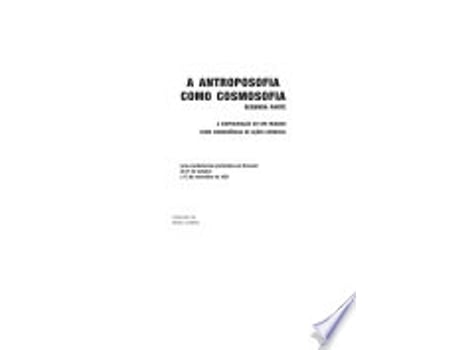 Livro ANTROPOSOFIA COMO COSMOSOFIA - SEGUNDA PARTE de STEINER, RUDOLF (Português do Brasil)