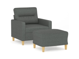 Sofa Chair With Footstool, Sofa Chairs With Footstools Vidaxl Cinzeto Tecido (n/a)