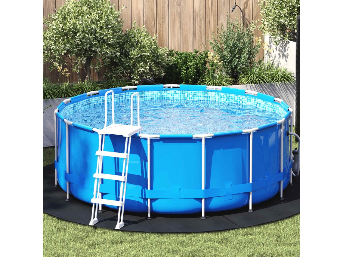 Vidaxl Lona Para Fundo De Piscina Preto Ø 244 Cm Tecido Não Tecido