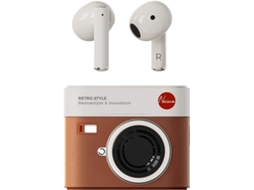 Fones sem fio Bluetooth 5.3 30h com estojo IPX4 estéreo HiFi graves microfone cancelamento ruído Marrom JIAPEI