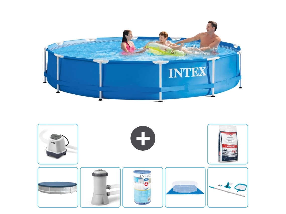 Intex Piscina Com Estrutura Redonda - 366x76 Cm - 8-peças S31569