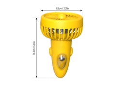 Ventilador portátil com longa duração, design elegante, fluxo de ar potente e recarga USB LAXISCREED