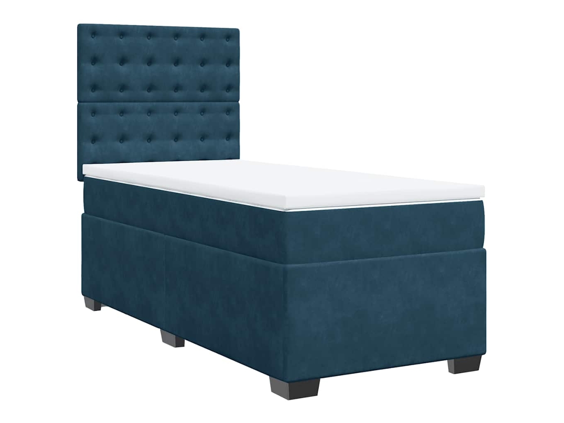 Box Spring Bed, Box Spring Beds Vidaxl Azul Veludo (80 X 200 Cm)