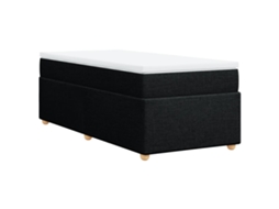 Cama com Molas/colchão 90x190 Cm Tecido Preto MAISON EXCLUSIVE