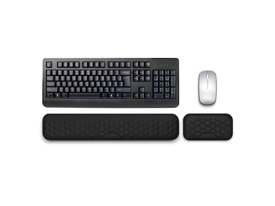 Preto 36x8x2cm, Apoio De Pulso Em Espuma Viscoelástica Para Teclado E Mouse, Antiderrapante Slowmoose