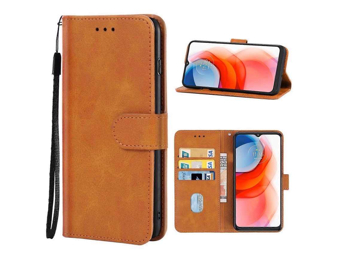 Capa De Couro Para Motorola Moto G Play 2021