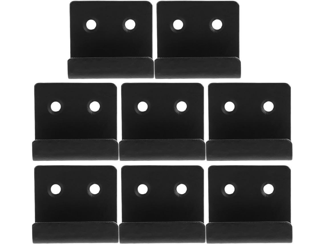 Wooneky Conjunto De 8-ganchos Azulejo Quadrados Em Aço Inoxidável Preto Pendurar Objetos Casa