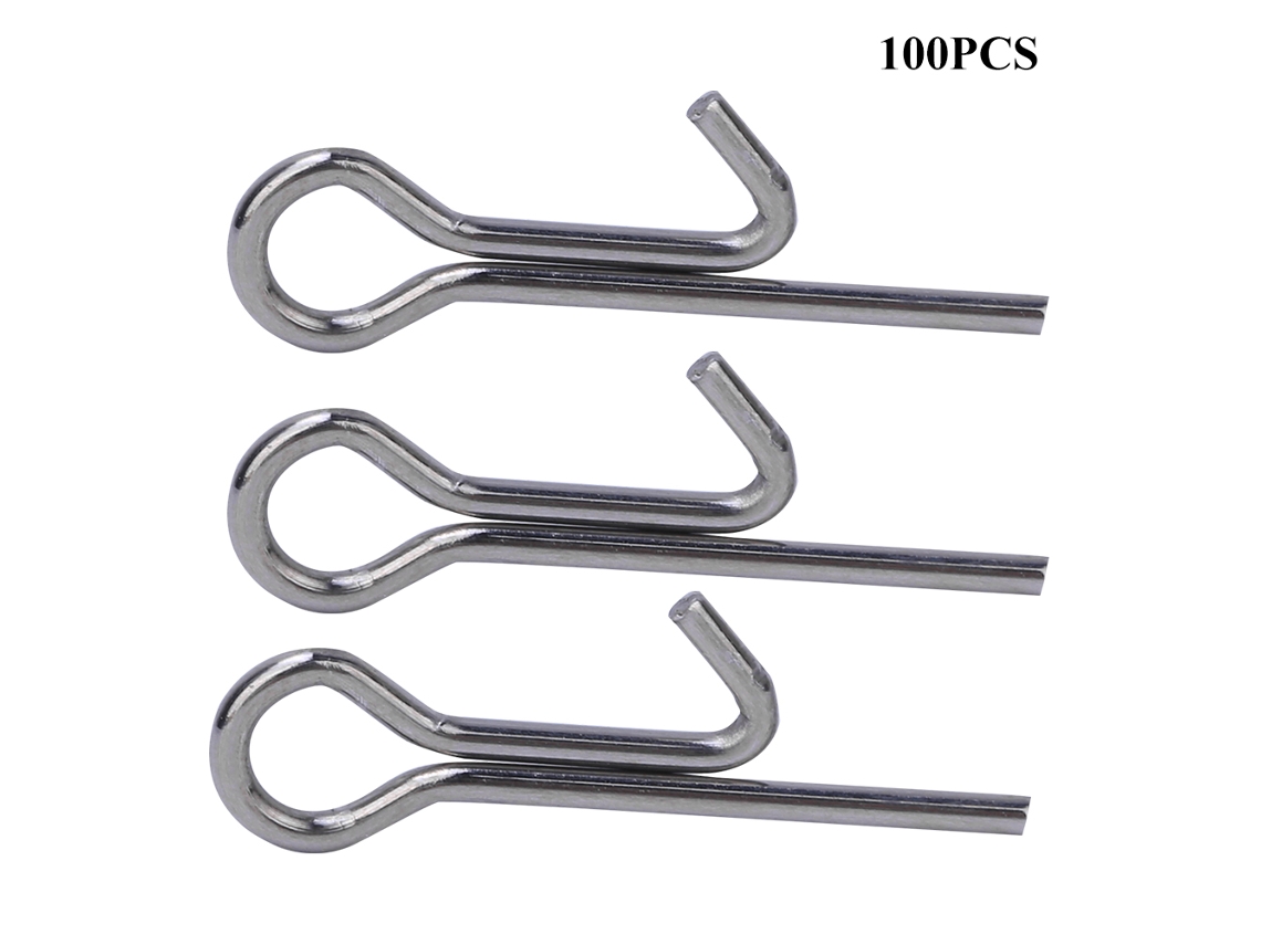 Conjunto de 100 Peças Pinos Conexão para Anzóis Pesca, Agulhas Fixação, Acessórios Equipamentos Pesca com Isca Artificial. AQUAFORGE