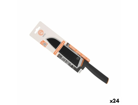 Faca De Cozinha Masterchef Preto Prateado 18 Cm (24 Unidades)