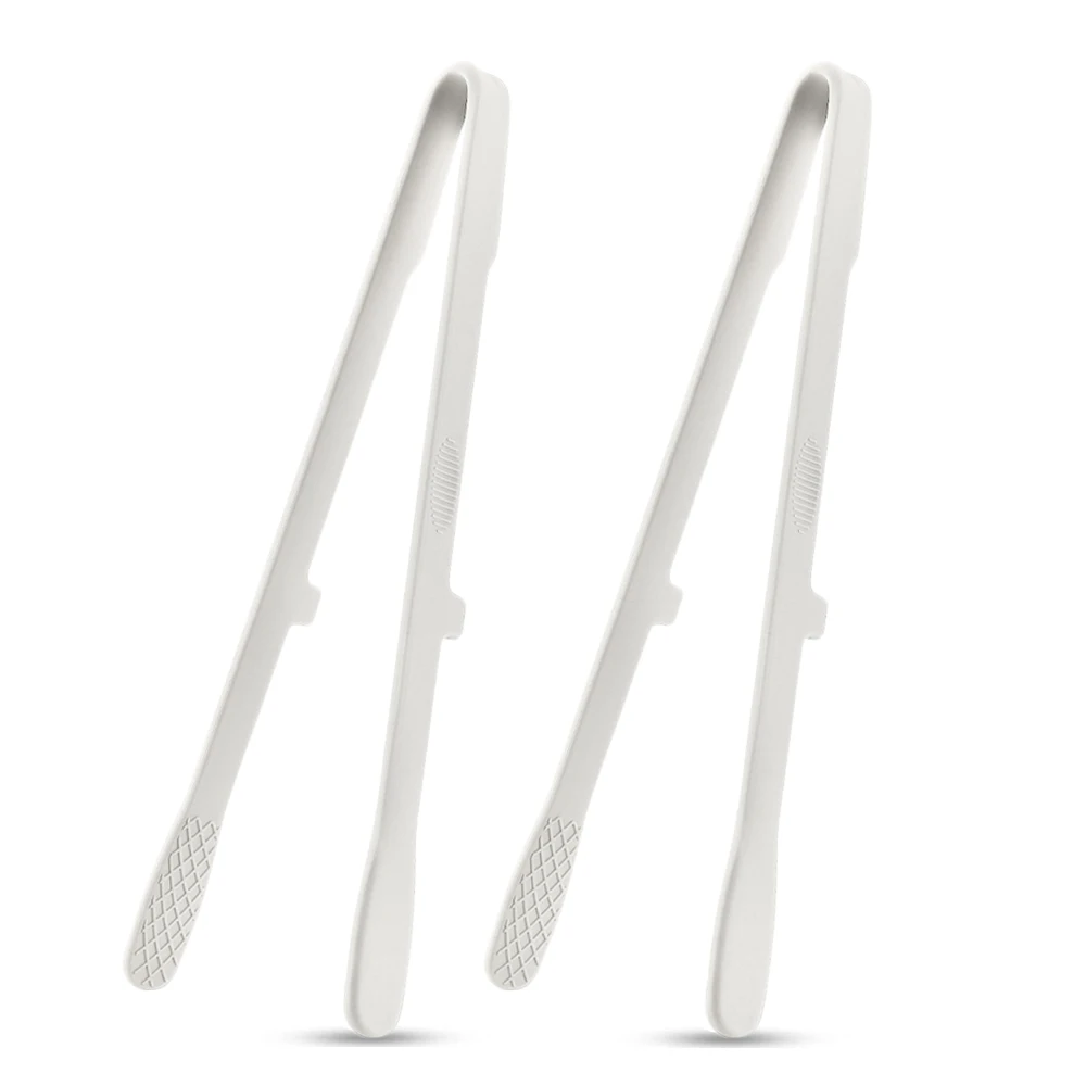 Pinças de Silicone para Churrasco, Antiaderentes, um Utensílio Essencial na Cozinha. MDUG (branco, 2 Unidades)