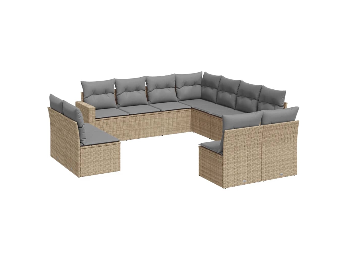 Garden Sofa Set, Garden Sofa Sets Vidaxl Bege Rattan / Vime (n/a)