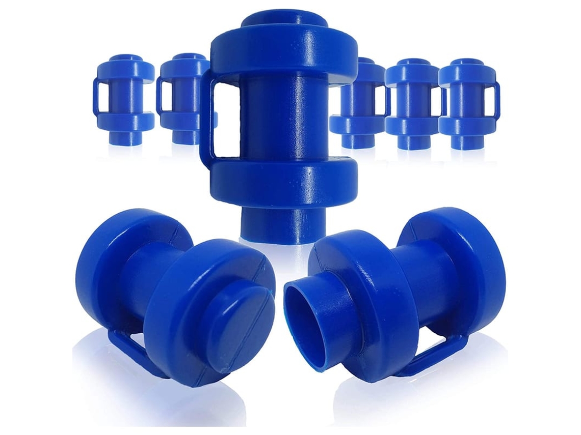 Conjunto De 8 Tampas Para Pólos De Rede De Trampolim Ø 25mm, Robustas, Resistentes Ao Clima, Azul