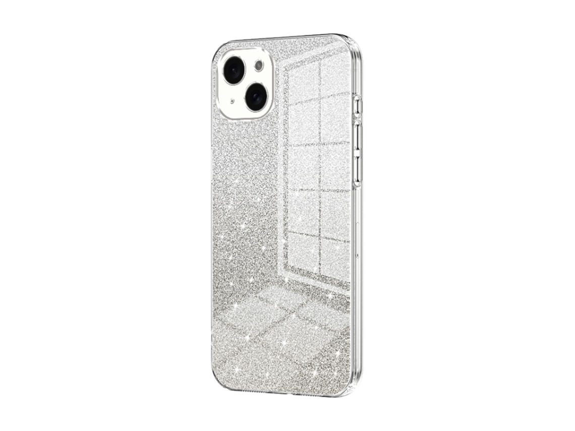 Capa Para Iphone 15 Plus - Glitter Degradê - Acabamento Eletroplaqueado