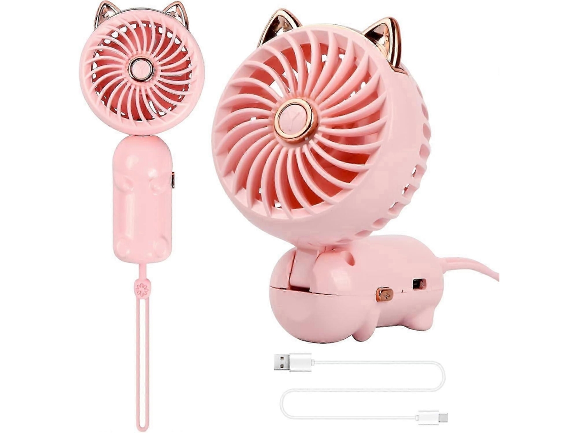 Ventilador Portátil De Mão, Mini Usb, Com Bateria Recarregável, 3 Velocidades, Peq Ueno Pessoal