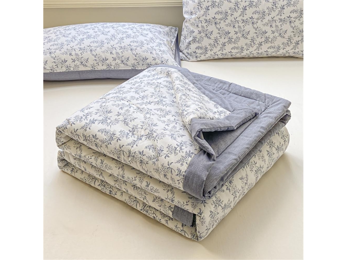 Colcha Reversível Acolchoada Fansu para Ar Condicionado Capa de Edredom Algodão Conjunto Cama Sofá com 200x230