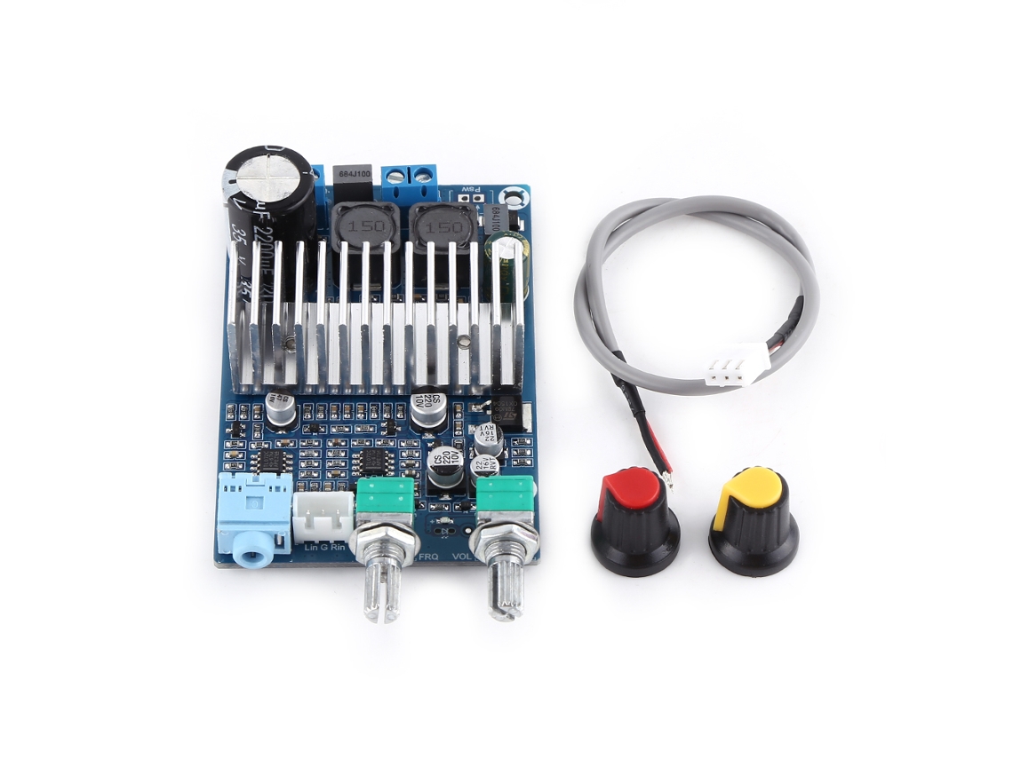 Placa de Amplificador Digital de Subwoofer Tpa3116 100w Saída de Baixo Dc12 24v S/MARCA