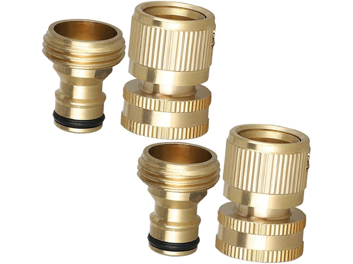Conjunto Com 2 Conectores Rápidos Para Mangueira De Jardim,