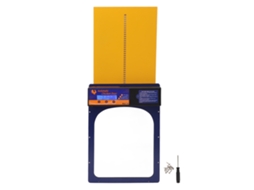 Porta automática para galinheiro com timer, tela led ip45, abertura bateria, liga de alumínio azul | S/MARCA