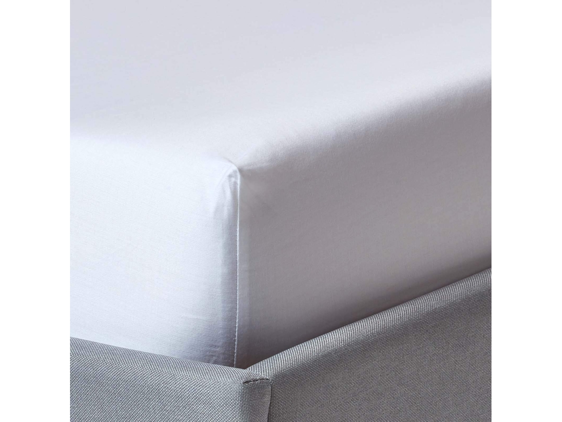 Homescapes White Organic Cotton Fitted Sheet 400 Thread Count, 120 X 190 Cm