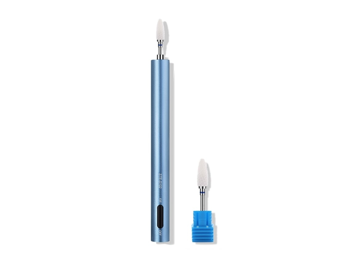 Broca De Unha Elétrica Kit De Manicure E Pedicure Profissional Portátil Com Cortador De Unhas Falsas Em Acrílico Azul Baía*
