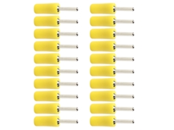 Laxiscreed Conjunto De 20 Plugues Bananas Tipo Pino 2mm Niquelados À Prova D'água
