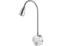 Exceart 1 Luminária De Parede Led Flexível Com Braço Giratório, Luz Branca Quente, Ideal Para Leitura E Decoração De