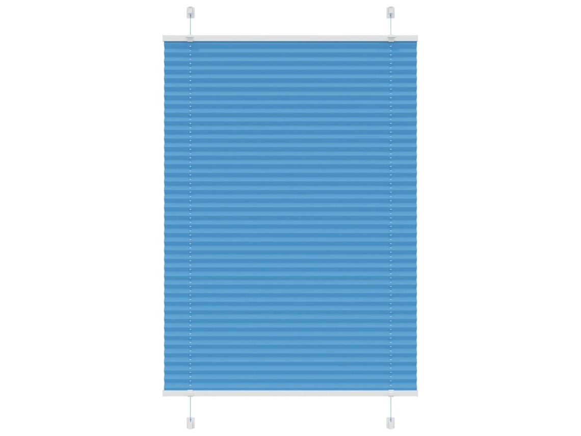 Vidaxl Azul Plissada Cega 95x100 Cm Largura Tecido 94,4 Cm Poliéster