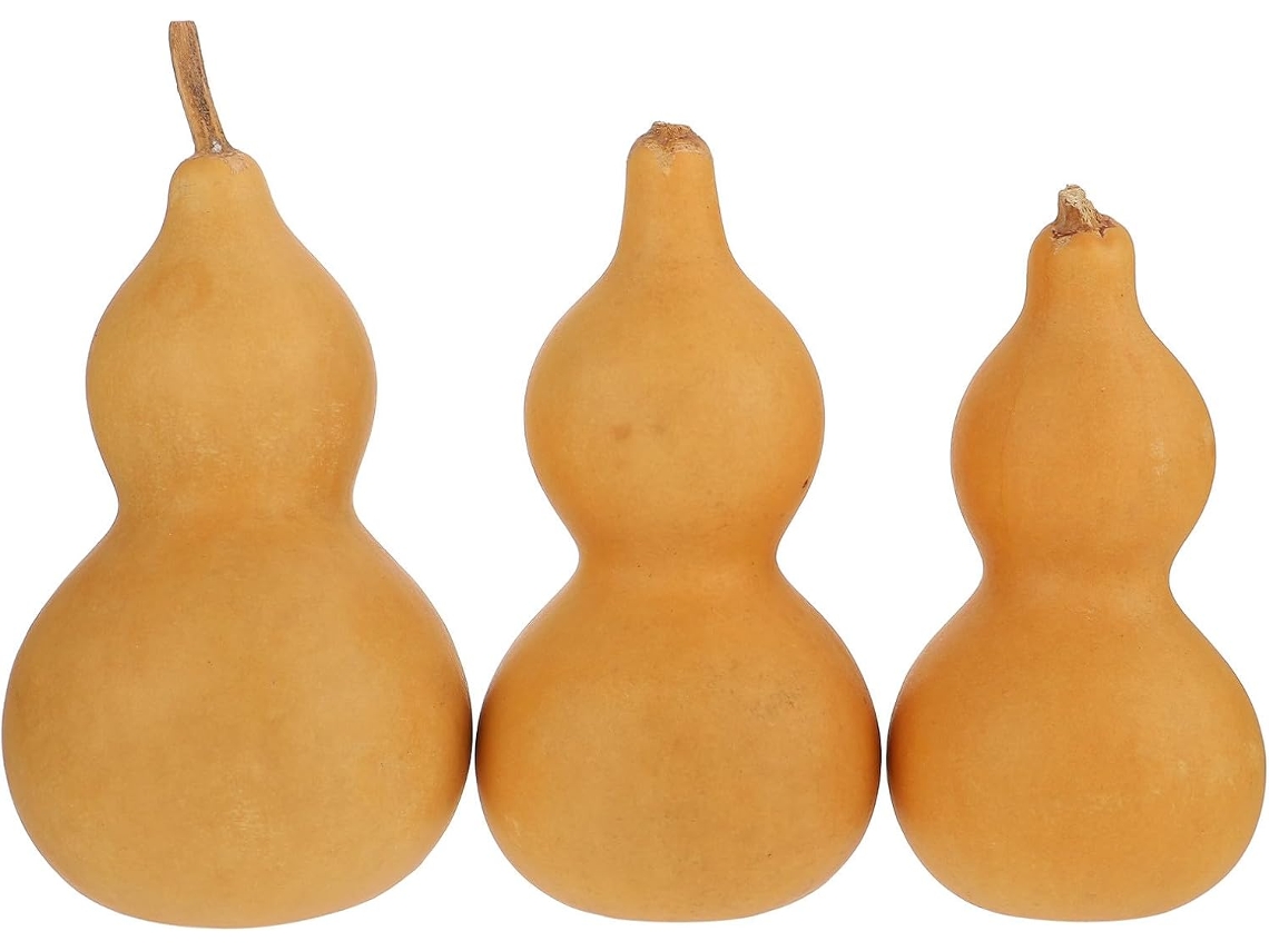 3 Peças De Decoração Em Calebasse Synthétique Kaki De Gourde,