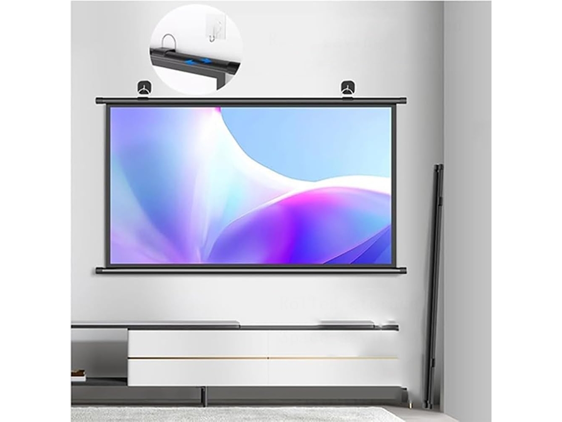 Tela de Projeção 30" 16:9, para Uso Doméstico e Externo