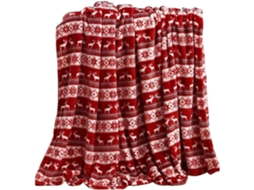 Manta de Natal Syjym para Decoração Natalina com Tema Festivo Casa Quente e Confortável Cama Sofá Poltrona no