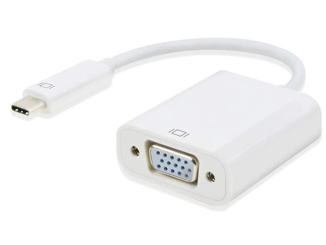 Adaptador Usb 3.1 Type C Usb C Para Vga Branco