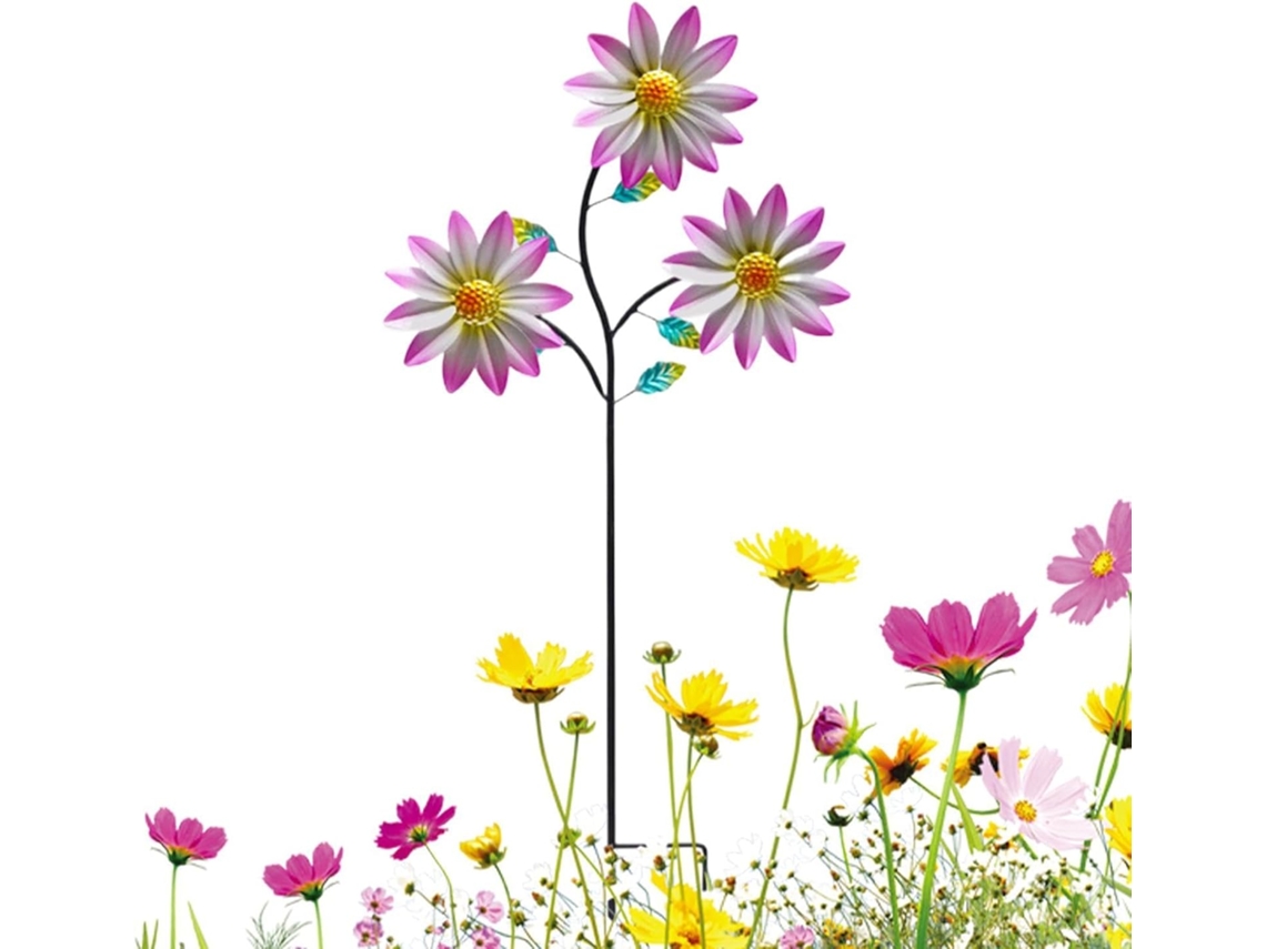 Moinho de Vento para Jardim Estaca Decorativa para Flores no Gramado Decoração Movida a Vento para Quintal, Caminho, CHABERLU
