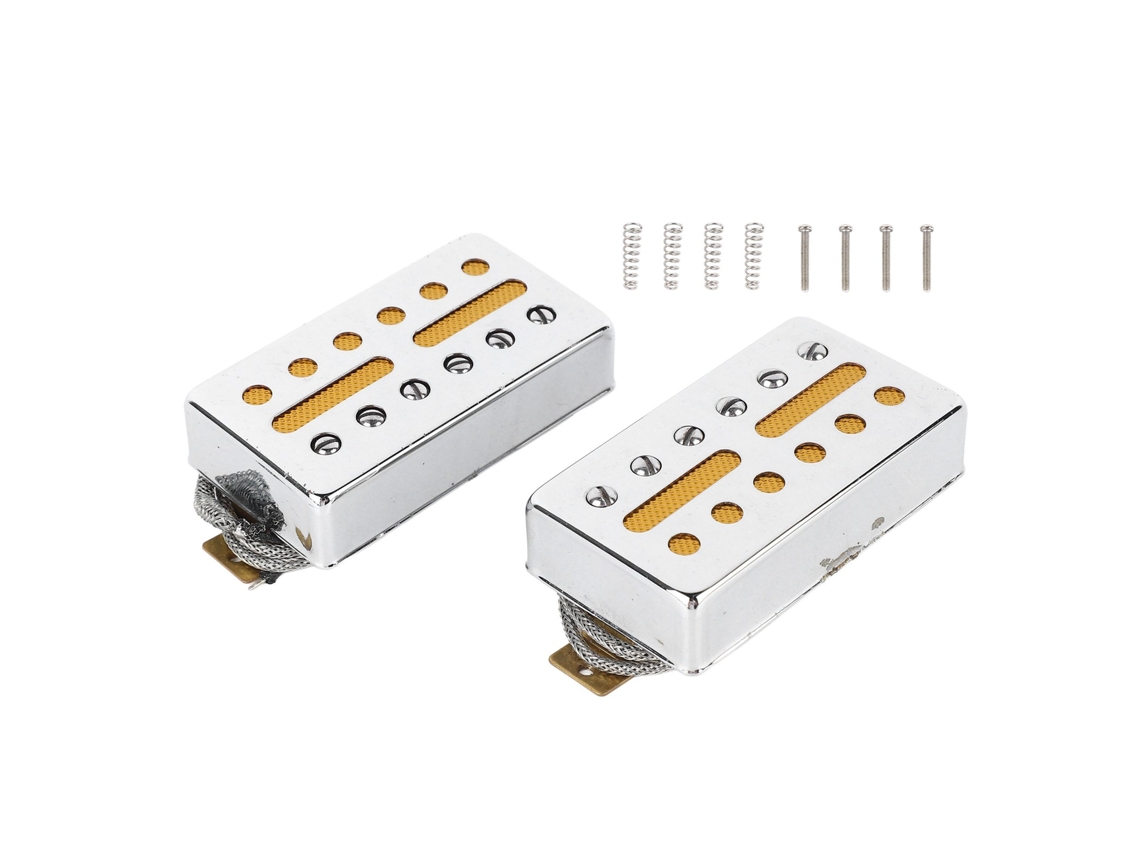 2 Conjuntos de Captadores Bobina Simples para Guitarra Elétrica com Som Nítido e 6 Furos AQUAFORGE