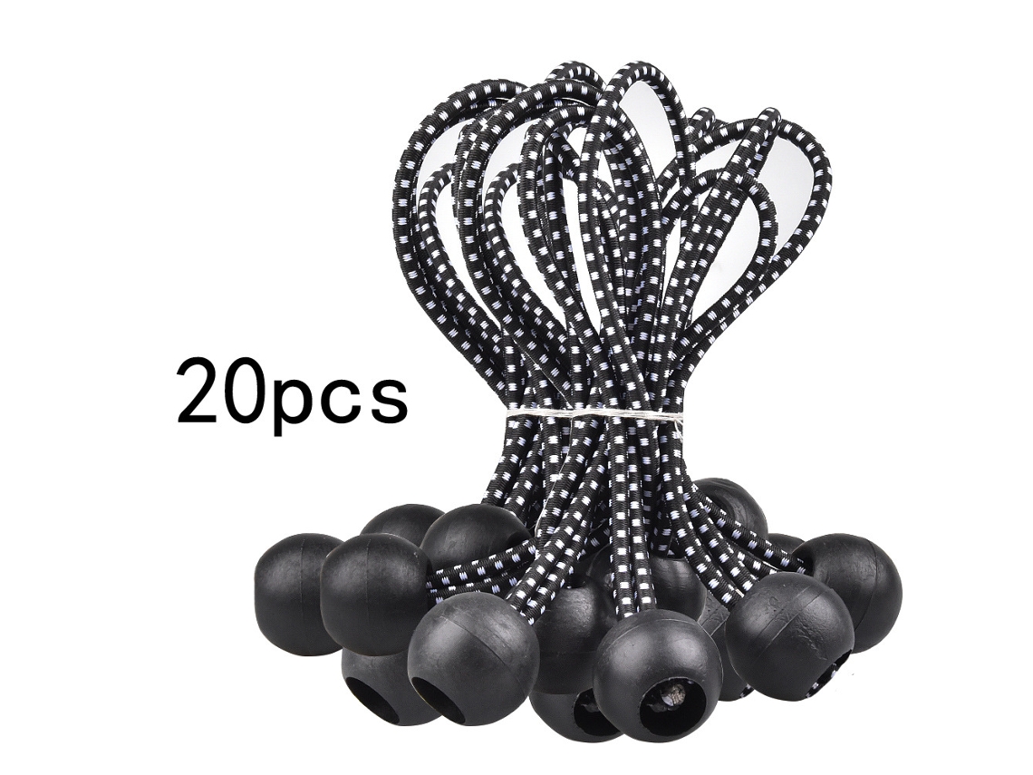 Cordas Elásticas Com Bola, 30 Unidades, 15.5 Cm, Elástica