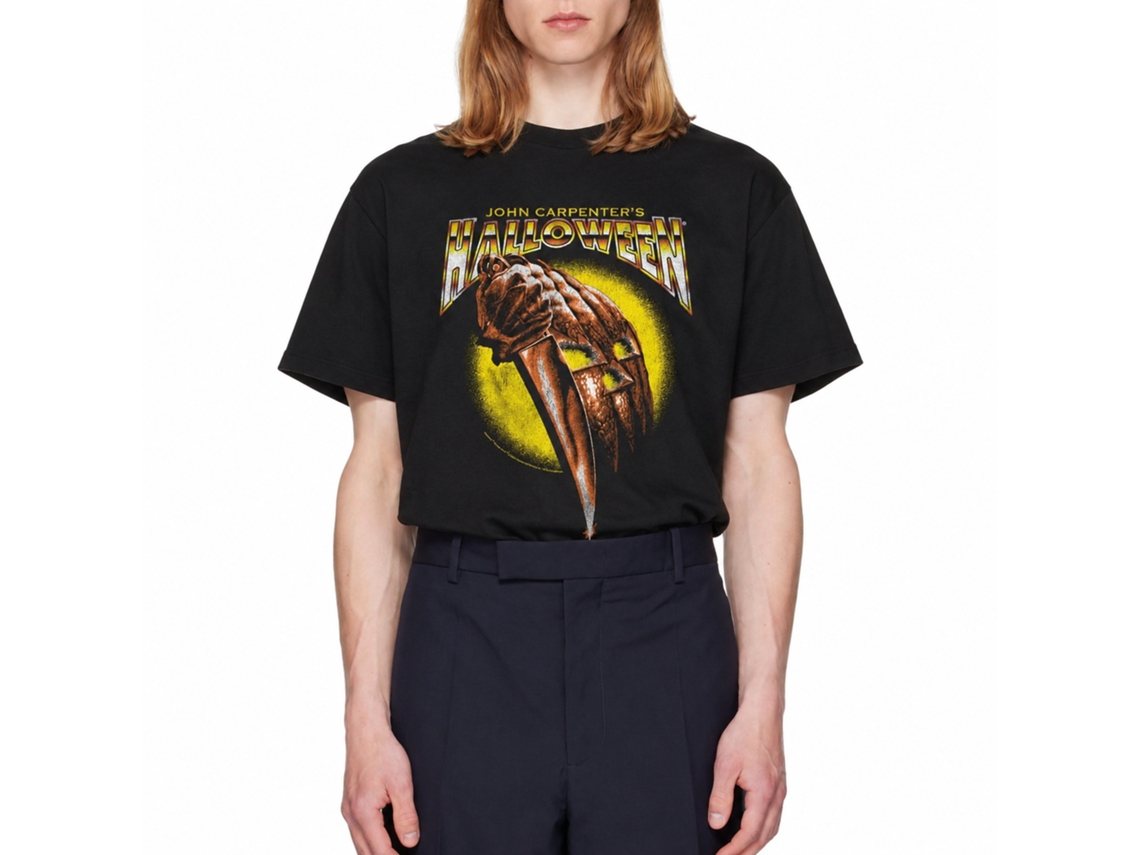 Rockinstone Halloween Movie Gradient Logo Black Adult T-shirt Size:l