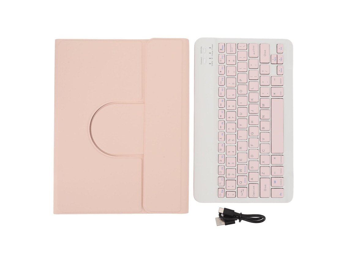 2026zentro-capa De Tablet Em Couro Pu Com Teclado Bluetooth Mágico, Suporte Para Caneta, Para Ios 10.2 Polegadas 7ª 8ª 9ª Gênero Rosa