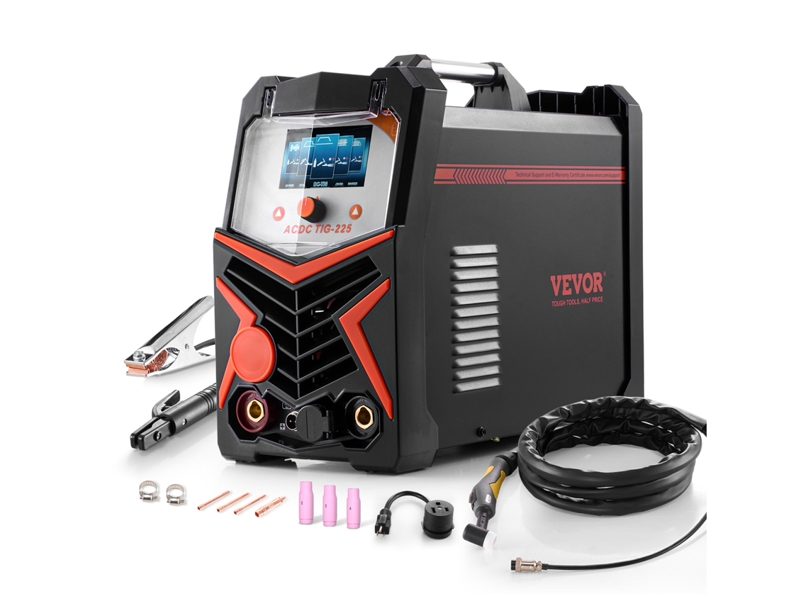 Máquina De Soldadura Tig Ca/cc 6 Em 1 Por Pulsos Igbt 430 X 210 X 360 Mm Da Vevor