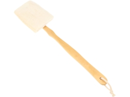 Escova De Banho Bucha Vegetal Natural Com Cabo Longo Para Esfoliação E Massagem Suaves, Escova Antiderrapante Para