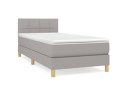 Cama com Molas/colchão 80x200 Cm Tecido Cinza claro MAISON EXCLUSIVE
